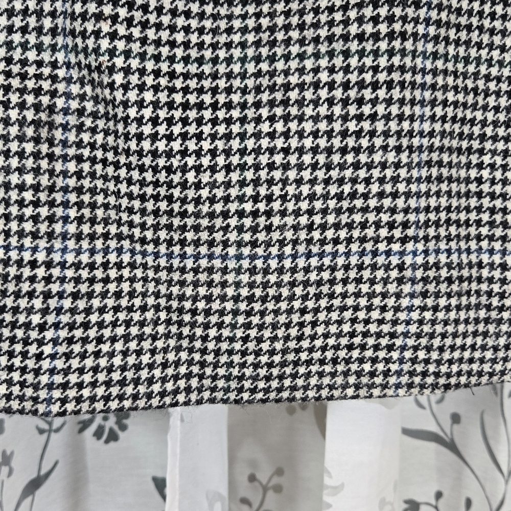 Vintage Breeches Wool Alpaca Houndstooth Wrap Skirt Size 10 Classic Preppy Skirt - Picture 3 of 8